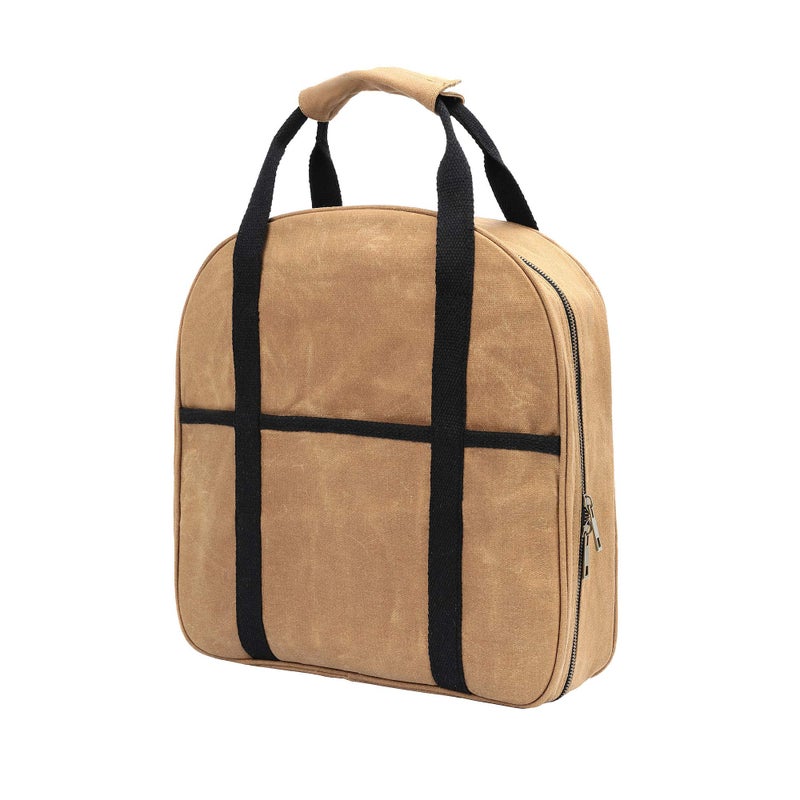 Denifiter Waxed Canvas Cable Bag, Multifunctional Repair Bag Heavy Duty Tool Bag, Waterproof (Khaki) - Image 1